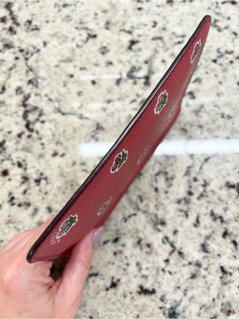 Coach Corner Cherry Medium Wristlet NWOT - Picture 7 of 9